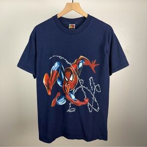 Vintage 90s Marvel Spiderman Comic Mega OFFICIAL Made In USA T Shirt Size Large